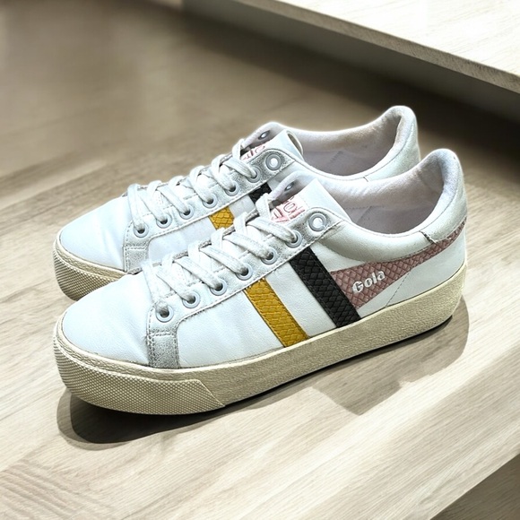 Gola Orchid Platform Trident Snake in White/Pink/Sun Women’s Size 8 - Picture 4 of 13